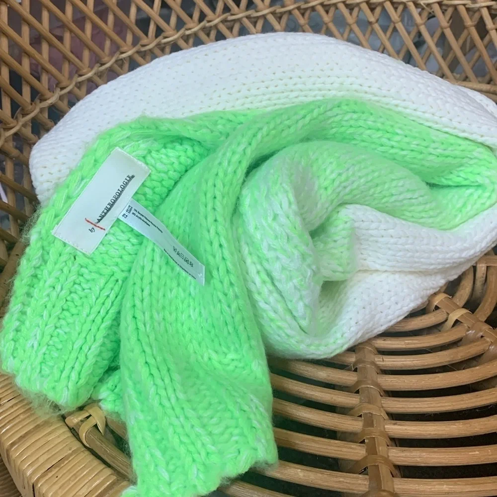 Anthropologie ombré green skinny scarf new without tags